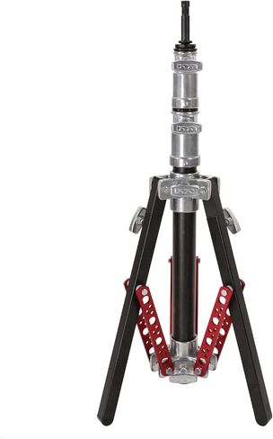 Matthews Studio Equipment Professional Monitor Stand II with or Without Casters – Double Riser, 70 lb Capacity, 75" Max Height, Military Black Chrome Finish, Smooth Mobility (Wheels Included) in Saudi Arabia