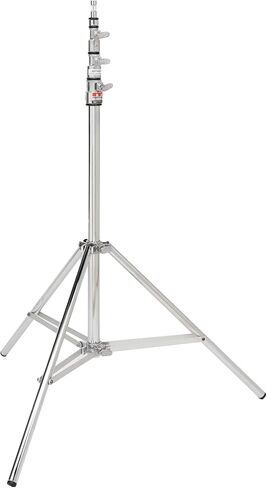 Matthews Medium Duty Maxi Kit Stand – Professional Content Creator 10’ Light Stand with 5/8" Baby Pin Mount (Chrome/Steel – 30 lb Capacity or Black Aluminum – 25 lb Capacity) (Chrome/Steel) in Saudi Arabia