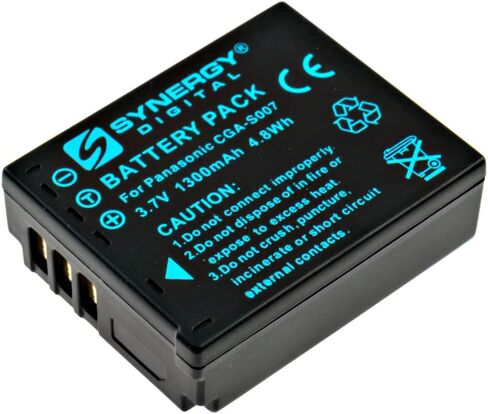 Synergy Digital Digital Camera Batteries, Compatible with Lenmar DLP-007 Digital Camera Batteries (li-ion, 3.7V, 1300 mAh), Set of 5 in Saudi Arabia