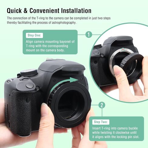 Astromania Metal T-Ring Adapter for 42mm Pentax-k Camera DSLR/SLR - Bundle with - 1.25 Inch Flip Mirror for Telescope in Saudi Arabia