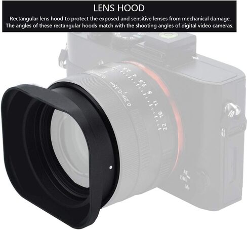 Lens Shade, Lens Hood, Square Lens Hood High Impact Plastic Easy Store Easy Carry for All Kinds of Cameras for DV (52MM) in Saudi Arabia