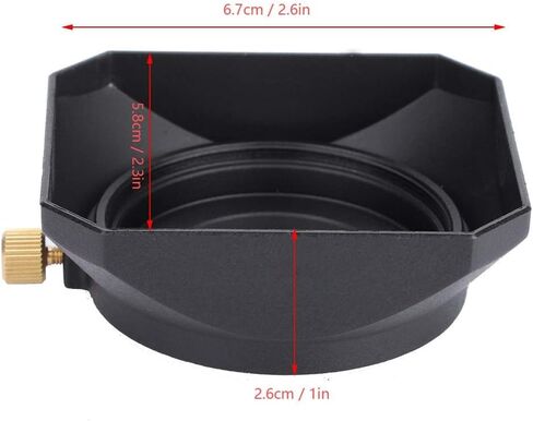 Lens Shade, Lens Hood, Square Lens Hood High Impact Plastic Easy Store Easy Carry for All Kinds of Cameras for DV (52MM) in Saudi Arabia