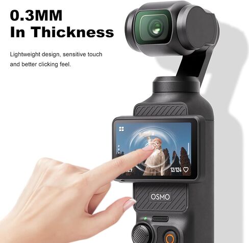 لواقي شاشة DJI Osmo Pocket 3، مضاد للخدش Ultra HD 9H زجاج مقسى 3 قطع واقي عدسة و3 قطع فيلم عرض LCD (جيب 3 SP 6 قطع) in Kuwait