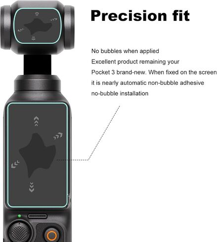 لواقي شاشة DJI Osmo Pocket 3، مضاد للخدش Ultra HD 9H زجاج مقسى 3 قطع واقي عدسة و3 قطع فيلم عرض LCD (جيب 3 SP 6 قطع) in Kuwait