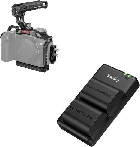 SmallRig R5/R6/R5 C Cage Kit and Camera Battery Charger Set for Canon LP-E6P in Saudi Arabia