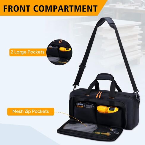 Reciprocating Saw Case Compatible with Dewalt Cordless Reciprocating Saw (DCS380B/DCS382B/ DCS389B/ DCS380P1) and Milwaukee Fuel Sawzall, Carrying Bag for Fuel Sawzall with Multiple Pockets in Saudi Arabia
