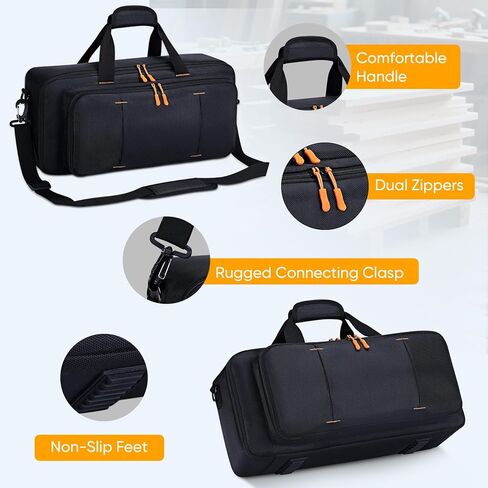 Reciprocating Saw Case Compatible with Dewalt Cordless Reciprocating Saw (DCS380B/DCS382B/ DCS389B/ DCS380P1) and Milwaukee Fuel Sawzall, Carrying Bag for Fuel Sawzall with Multiple Pockets in Saudi Arabia