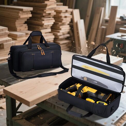 Reciprocating Saw Case Compatible with Dewalt Cordless Reciprocating Saw (DCS380B/DCS382B/ DCS389B/ DCS380P1) and Milwaukee Fuel Sawzall, Carrying Bag for Fuel Sawzall with Multiple Pockets in Saudi Arabia