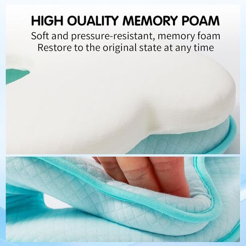 Organic Baby Infant Cushion Cotton Cover Comfortable Machine-Washable Head and Neck Support Baby Registry Must Have Memory Foam Donut Pillow in Saudi Arabia