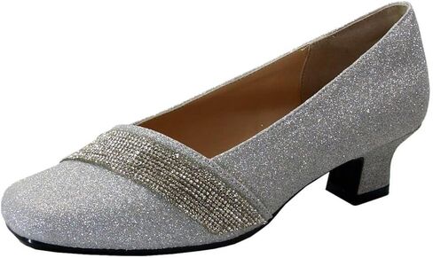 Floral Suzy Women's Wide Width Low Heel Evening Dress Pumps in Saudi Arabia