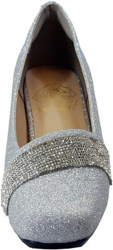 Floral Suzy Women's Wide Width Low Heel Evening Dress Pumps in Saudi Arabia