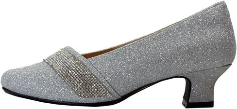Floral Suzy Women's Wide Width Low Heel Evening Dress Pumps in Saudi Arabia