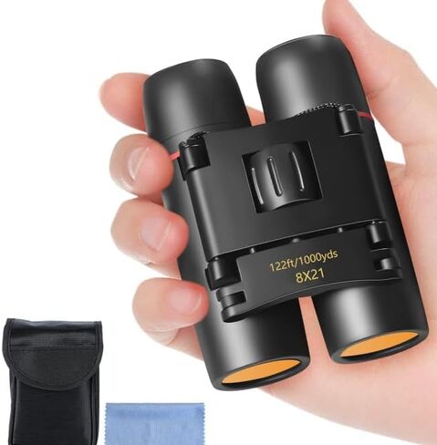 8x21 Binoculars Compact Adults and Kids with Upgraded Phone Adapter, Lightweight Foldable Binoculars, High Power Easy Focus Binocular for Bird Watching,Travel,Sightseeing in Saudi Arabia