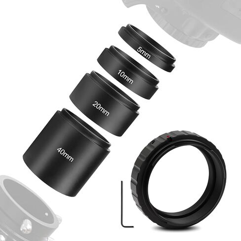 Astromania Metal T-Ring Adapter for Minolta DSLR/SLR - Bundle with - T2-Extension Tube Kit 5 10 20 40mm in Saudi Arabia