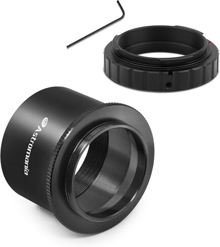 Astromania Metal T-Ring Adapter for Nikon DSLR/SLR - Bundle with - 2" T2 Focal Telescope Camera Adapter in Saudi Arabia