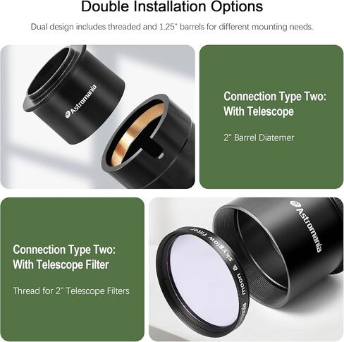 Astromania Metal T-Ring Adapter for Nikon DSLR/SLR - Bundle with - 2" T2 Focal Telescope Camera Adapter in Saudi Arabia