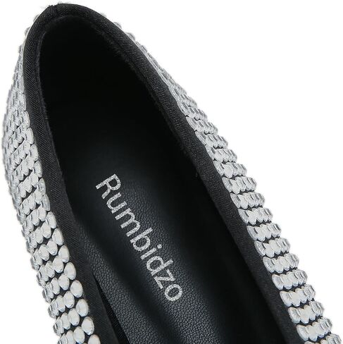 STUPMARY Women Flats Shoes Round Toe Slip On Studded Crystal Casual Driving Comfort Ballet Dance Shoes in Saudi Arabia
