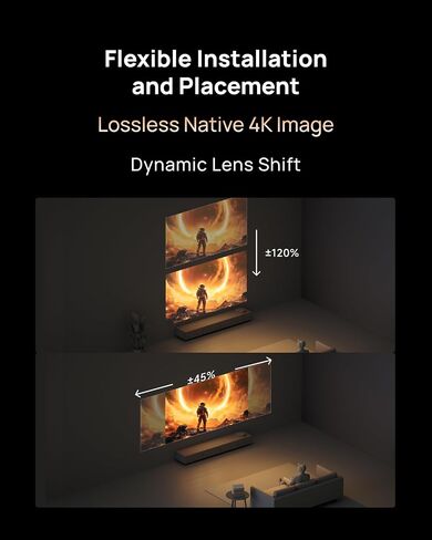 XGIMI HORIZON 20 Pro 4K RGB Triple Laser Home Projector, 4100 ISO Lumens | Google TV with Licensed Netflix, Optical Zoom & Lens Shift, IMAX Enhanced, Dolby Vision, 20,000:1 Contrast, 1ms Input Lag in Kuwait
