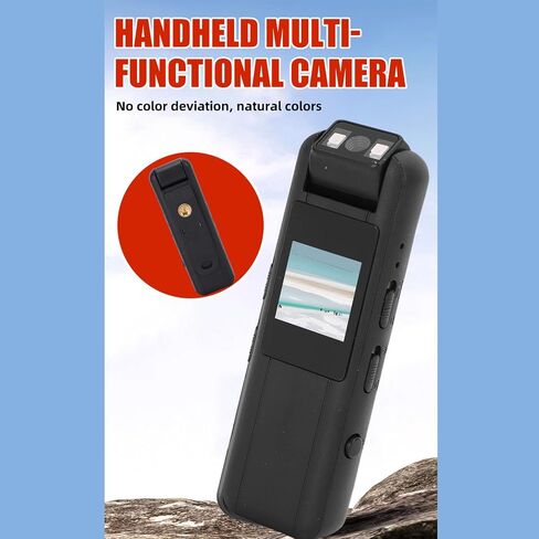 كاميرا EBTOOLS Thumb Action، تسجيل فيديو عالي الدقة 1080P، عدسة قابلة للدوران 180 درجة، مشبك خلفي سريع التحرير، واجهة تثبيت 1/4، كاميرا فيديو محمولة مغناطيسية، لمدونات الفيديو، ركوب الدراجات، السفر in Kuwait