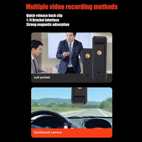 كاميرا EBTOOLS Thumb Action، تسجيل فيديو عالي الدقة 1080P، عدسة قابلة للدوران 180 درجة، مشبك خلفي سريع التحرير، واجهة تثبيت 1/4، كاميرا فيديو محمولة مغناطيسية، لمدونات الفيديو، ركوب الدراجات، السفر in Kuwait