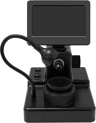 مجهر رقمي 50-1000X مع شاشة LCD 4.3 بوصة، وإضاءة LED وضبط التركيز 10-40 مم - مثالي لفحص نقش الماس وتحليل المجوهرات in Kuwait
