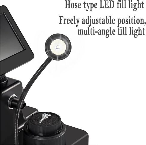 مجهر رقمي 50-1000X مع شاشة LCD 4.3 بوصة، وإضاءة LED وضبط التركيز 10-40 مم - مثالي لفحص نقش الماس وتحليل المجوهرات in Kuwait