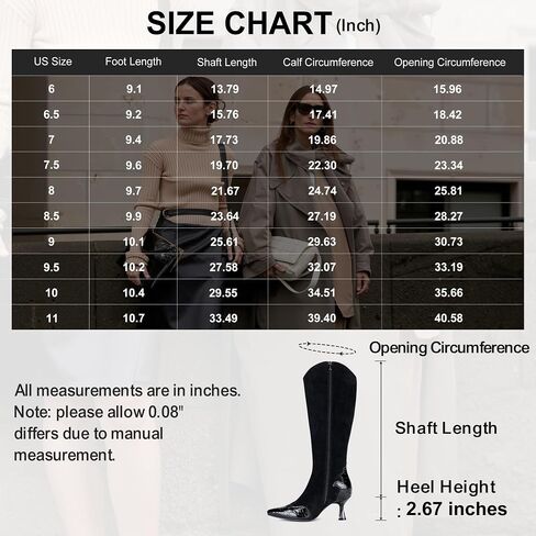 Vepose Women's Knee High Boots, Tall Dress Fashion Pointed Toe Kitten Low Heel Boots with Side Zipper in Saudi Arabia