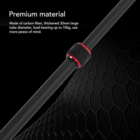 Camera Monopod, 6 Section Extendable Carbon Fiber Monopod, Portable Travel Monopod with Walking Stick Head 1/4 Inch 3/8 Inch Conversion Screw for DSLR Action Camera in Saudi Arabia