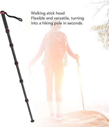 Camera Monopod, 6 Section Extendable Carbon Fiber Monopod, Portable Travel Monopod with Walking Stick Head 1/4 Inch 3/8 Inch Conversion Screw for DSLR Action Camera in Saudi Arabia