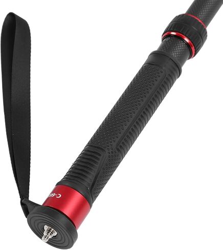 Camera Monopod, 6 Section Extendable Carbon Fiber Monopod, Portable Travel Monopod with Walking Stick Head 1/4 Inch 3/8 Inch Conversion Screw for DSLR Action Camera in Saudi Arabia