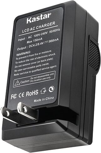 Kastar FNP-120 LCD AC Battery Charger Compatible with Ordro HDV-D9, HDV-D9II, HDV-D10, HDV-D80, HDV-D80S, HDV-D100, HDV-D200, HDV-D300, HDV-D320, HDV-D325, HDV-D395, HDV-V7, HDV-V7 Plus in Saudi Arabia