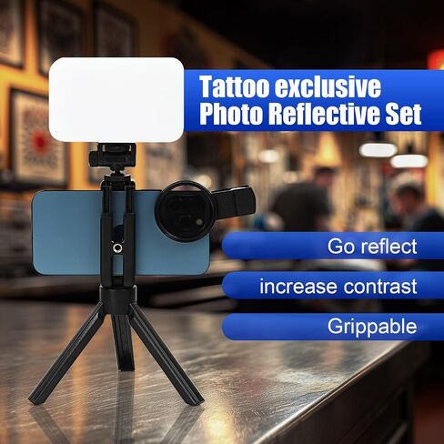 Tattoo Light Tattoo Equipment and Supplies Remove Glare LED Tattoo Photography Video Lights with Clip with LED Beads and CPL Filter Lens for Taking Tattoo Photos in Saudi Arabia