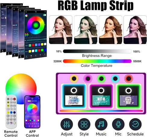 كشك صور مرآة مع كاميرا وطابعة، شاشة لمس تفاعلية مقاس 15.6 بوصة، كشك صور DSLR مع حقيبة طيران، تطبيق التحكم عن بعد RGB Light، جهاز كمبيوتر صغير مدمج، طباعة فورية لحفلات الزفاف (أسود) in Kuwait