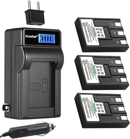 شاحن بطارية تيار متردد LCD من Kastar NB-3LH متوافق مع بطارية Canon NB-3L NB-3LH، شاحن Canon CB-2LU CB-2LUE، كاميرات Canon IXY Digital D53Z، IXY Digital L، IXY Digital L2، IXY Digital L4 in Kuwait