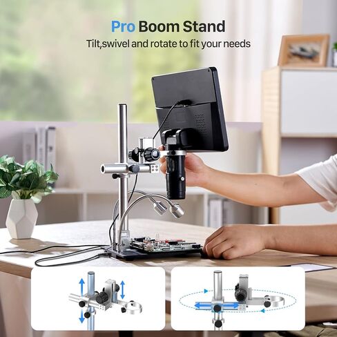 TOMLOV DM602 Pro 10.1" HDMI Digital Microscope 2000x+TOMLOV TriL107 3-Lens Digital Microscope in Kuwait