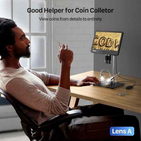 TOMLOV DM602 Pro 10.1" HDMI Digital Microscope 2000x+TOMLOV TriL107 3-Lens Digital Microscope in Kuwait