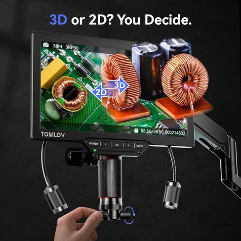 TOMLOV 3D Digital Soldering Microscope+TOMLOV TriL107 3-Lens Digital Microscope in Saudi Arabia
