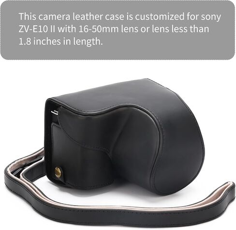 for Sony ZV-E10 II case Premium PU Full Body Leather Camera Case Bag for Sony ZV-E10 II Fit 16-50mm Lens with Camera Shoulder Strap in Saudi Arabia