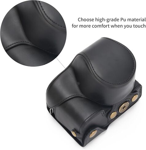 for Sony ZV-E10 II case Premium PU Full Body Leather Camera Case Bag for Sony ZV-E10 II Fit 16-50mm Lens with Camera Shoulder Strap in Saudi Arabia