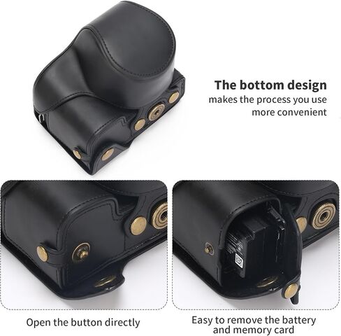 for Sony ZV-E10 II case Premium PU Full Body Leather Camera Case Bag for Sony ZV-E10 II Fit 16-50mm Lens with Camera Shoulder Strap in Saudi Arabia