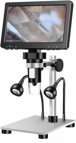 مجهر رقمي بتكبير 1200X مع عجلة تمرير مضادة للانزلاق، وعارض حزام الماس لتحديد الأحجار الكريمة، وفحص المجوهرات، والتحليل الدقيق in Kuwait