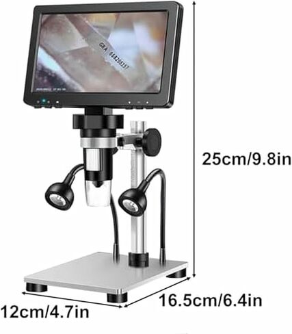 مجهر رقمي بتكبير 1200X مع عجلة تمرير مضادة للانزلاق، وعارض حزام الماس لتحديد الأحجار الكريمة، وفحص المجوهرات، والتحليل الدقيق in Kuwait