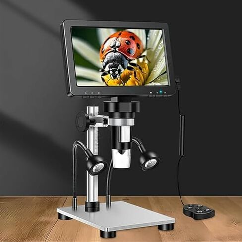 مجهر رقمي بتكبير 1200X مع عجلة تمرير مضادة للانزلاق، وعارض حزام الماس لتحديد الأحجار الكريمة، وفحص المجوهرات، والتحليل الدقيق in Kuwait