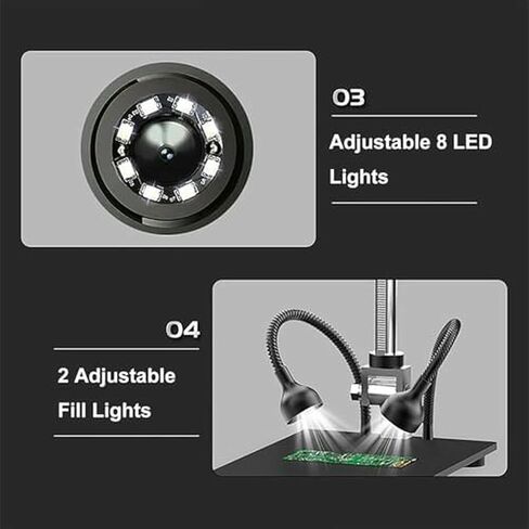 مجهر رقمي بتكبير 1200X مع عجلة تمرير مضادة للانزلاق، وعارض حزام الماس لتحديد الأحجار الكريمة، وفحص المجوهرات، والتحليل الدقيق in Kuwait