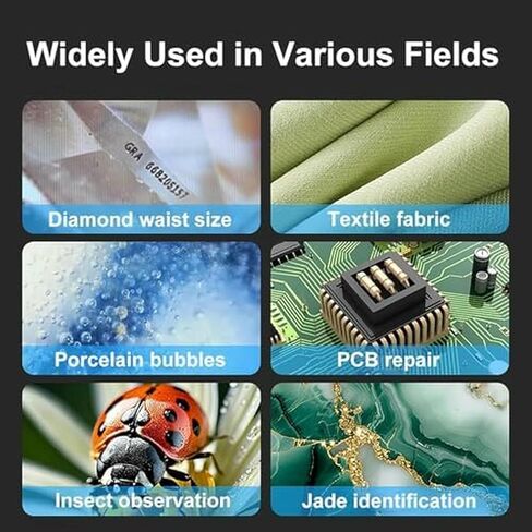 مجهر رقمي بتكبير 1200X مع عجلة تمرير مضادة للانزلاق، وعارض حزام الماس لتحديد الأحجار الكريمة، وفحص المجوهرات، والتحليل الدقيق in Kuwait