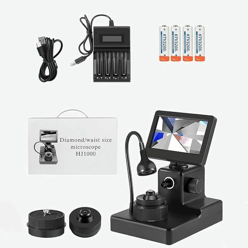 4.3Inch LCD Digital Microscope,Digital Diamond Girdle Viewer, 50-1000X Magnification, Accurate Identification, for Diamond Inscription Viewer in Kuwait