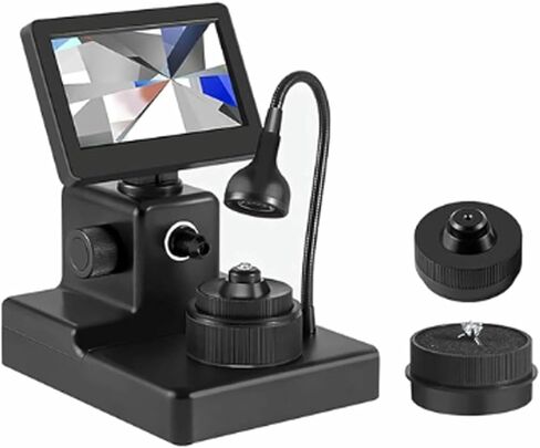 مجموعة المجهر البيولوجي، مجهر حزام الماس، مجهر رقمي LCD 4.3 بوصة، تكبير 1000x، لاختبار المجوهرات، معالجة الماس in Kuwait