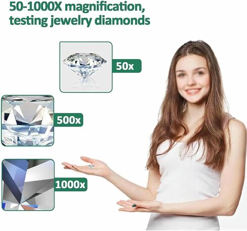 مجموعة المجهر البيولوجي، مجهر حزام الماس، مجهر رقمي LCD 4.3 بوصة، تكبير 1000x، لاختبار المجوهرات، معالجة الماس in Kuwait