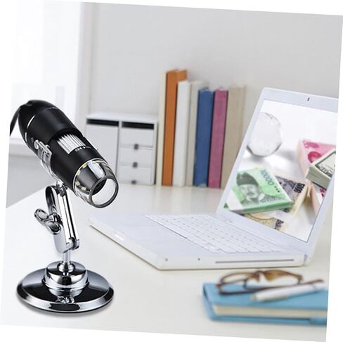 مجهر USB عالي الدقة ومكبر رقمي مع ضوء LED مجهر منزلي محمول لفحص الأشياء الصغيرة متوافق مع أجهزة الكمبيوتر وصيانة الإلكترونيات in Saudi Arabia