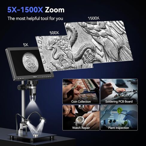 TOMLOV DM9 Max Digital Microscope+TOMLOV TriL107 3-Lens Digital Microscope in Saudi Arabia